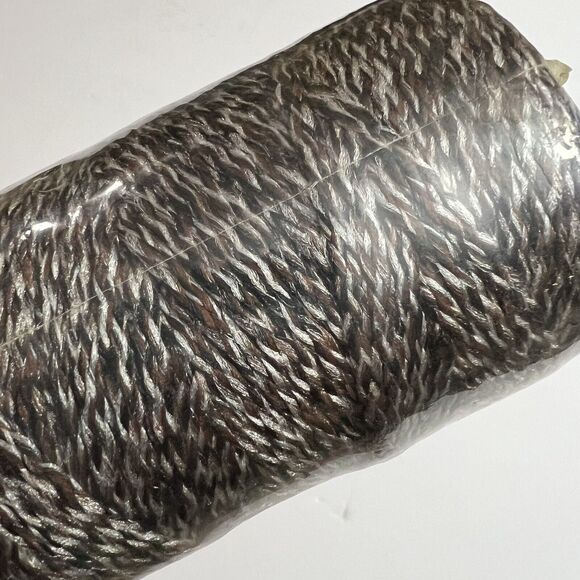 Vintage Florida Macrame Olefin Fiber Cord 4mm 100yds 300ft Herculon Brown Black - Picture 2 of 7